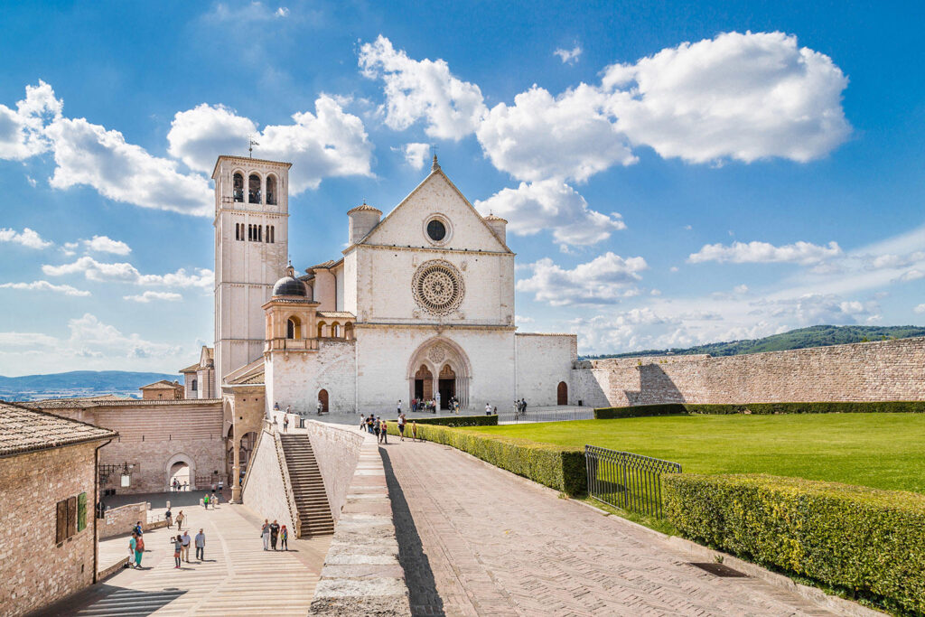 Panorama di Assisi e del suo centro storico in Umbria